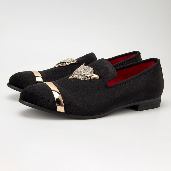 Men's Velvet Dress Loafers, slip-on style with a cushioned insole, perfect for weddings, proms, and formal events, offering both comfort and elegance.