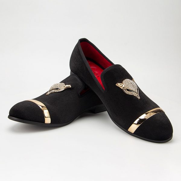 Men's Velvet Dress Loafers, slip-on style with a cushioned insole, perfect for weddings, proms, and formal events, offering both comfort and elegance.