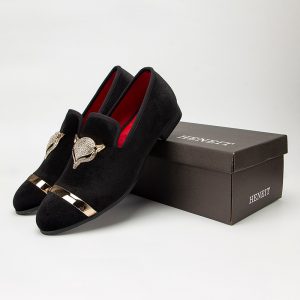 Men's Velvet Dress Loafers, slip-on style with a cushioned insole, perfect for weddings, proms, and formal events, offering both comfort and elegance.