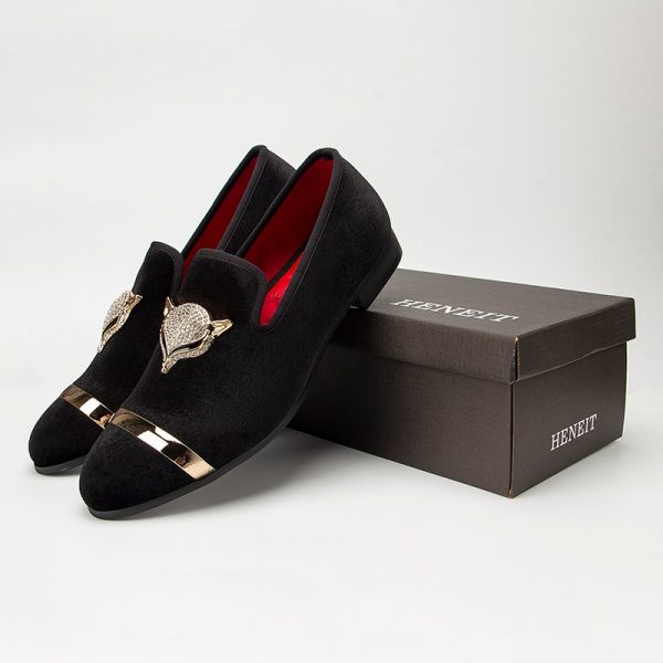 Men's Velvet Dress Loafers, slip-on style with a cushioned insole, perfect for weddings, proms, and formal events, offering both comfort and elegance.